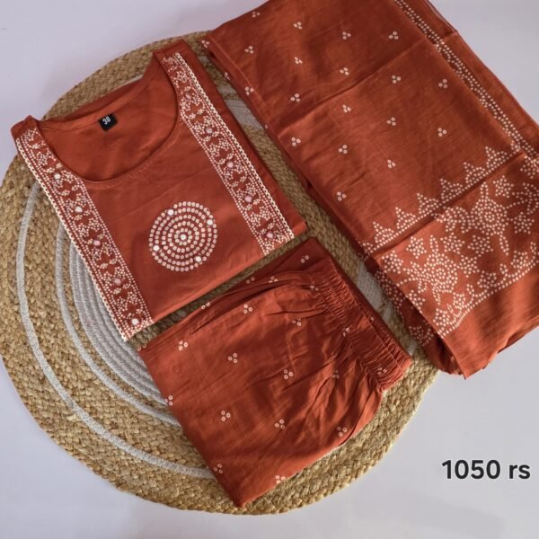 Jaipur Cotton Ready To Wear - Rust Orange(JCRW06)
