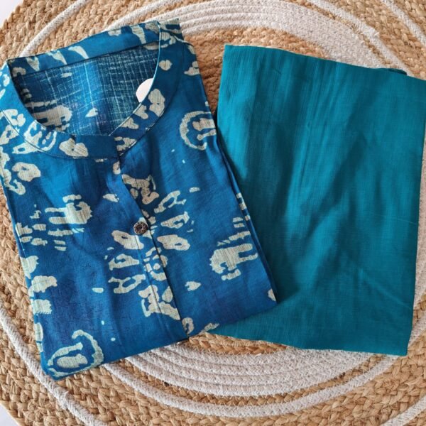 Vatican Silk Co Ord Set - Blue