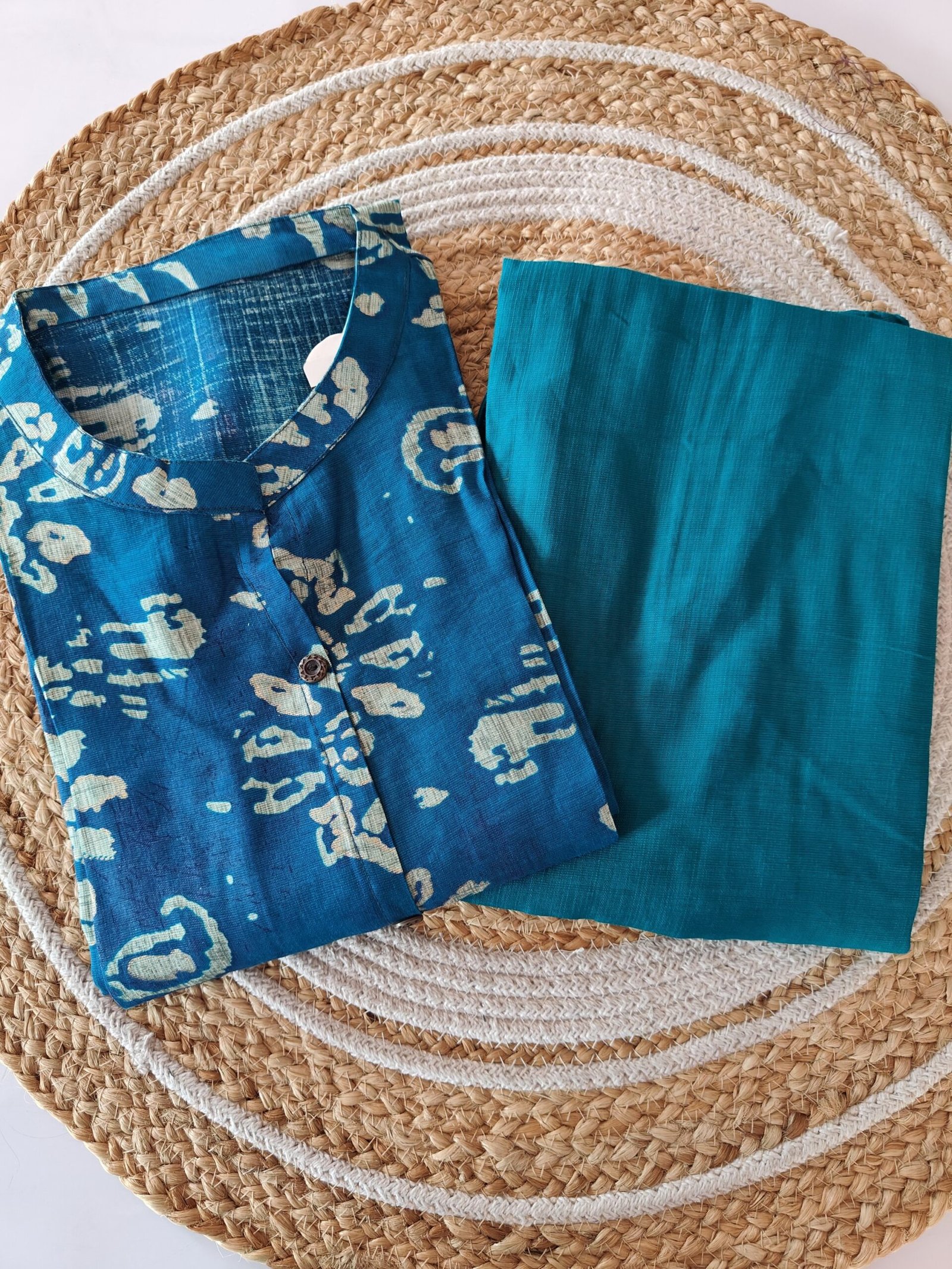 Vatican Silk Co Ord Set - Blue