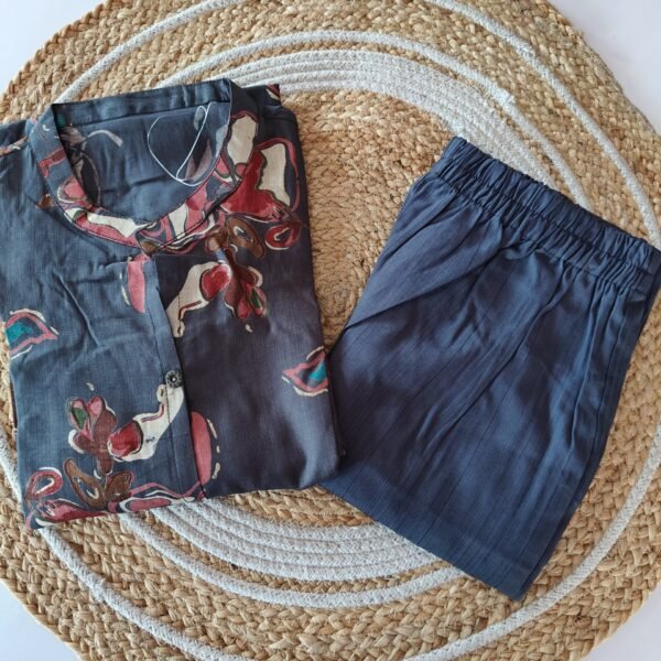 Vatican Silk Co Ord Set - Gray