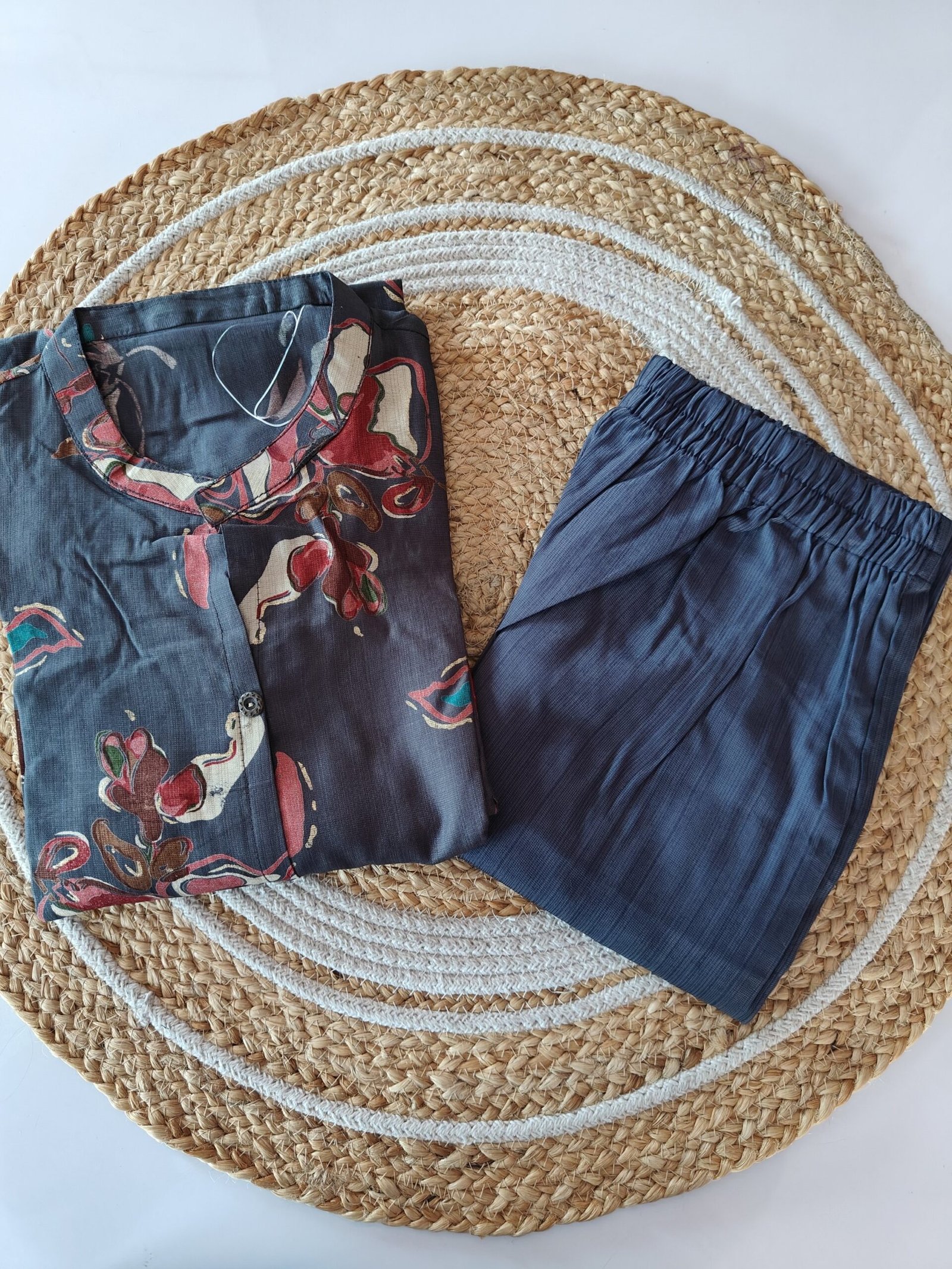 Vatican Silk Co Ord Set - Gray