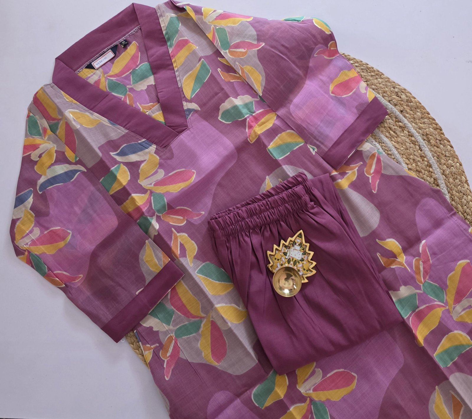 Mul Chanderi Cotton Co Ord - MCC01 - Image 2