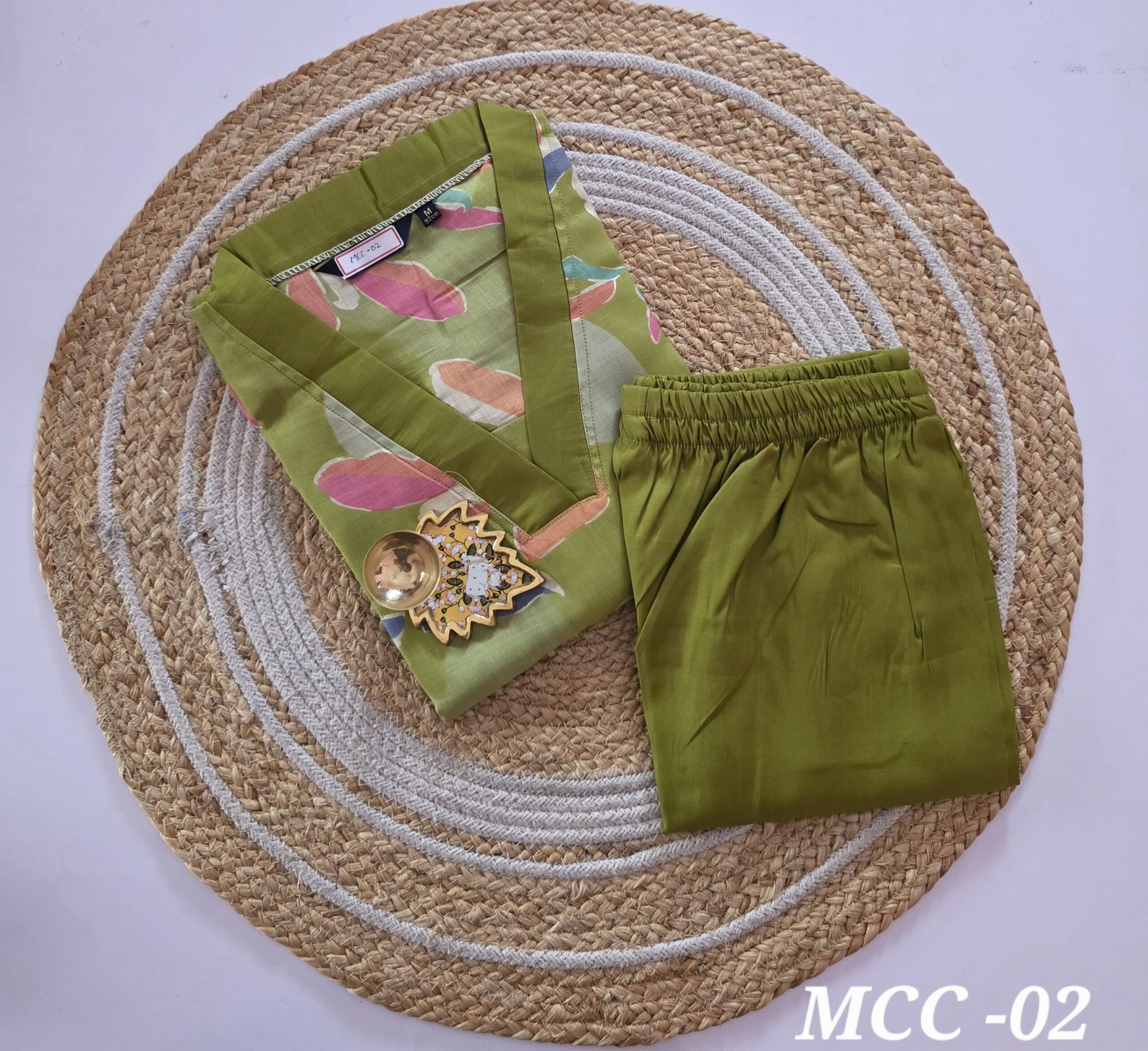 Mul Chanderi Cotton Co Ord Set - MCC02