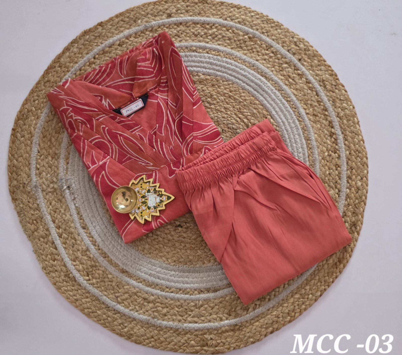 Mul Chanderi Cotton Co Ord Set - MCC03