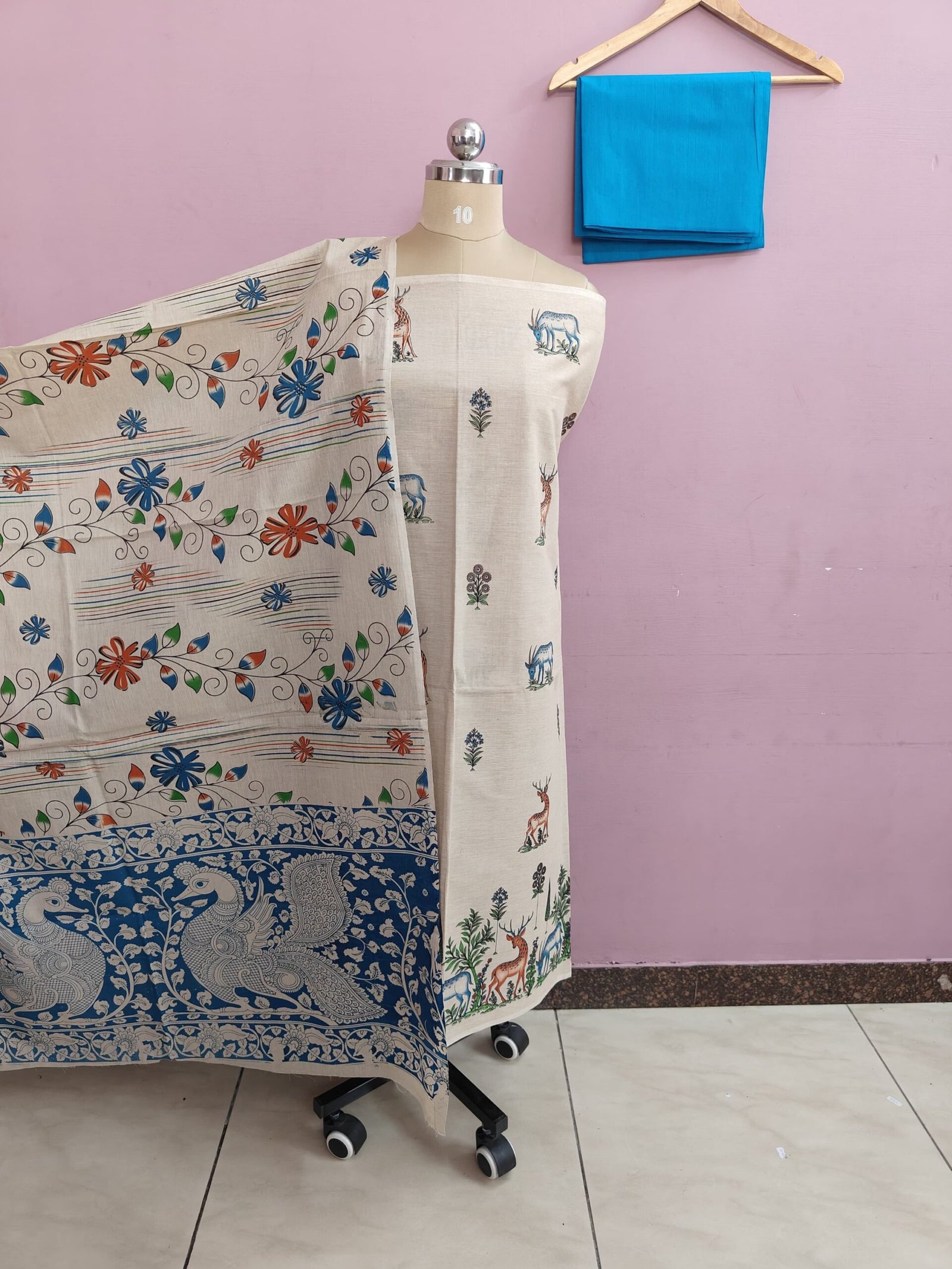 Mangalgiri × Kalamkari Salwar Set - CPK03 - Image 2