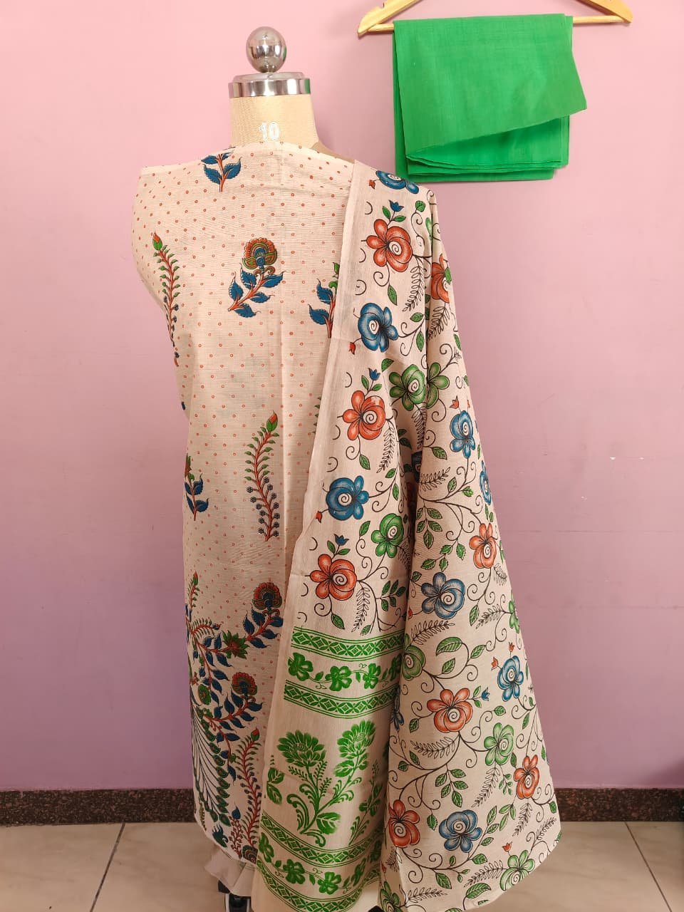 Mangalgiri × Kalamkari Salwar Set - CPK04 - Image 2