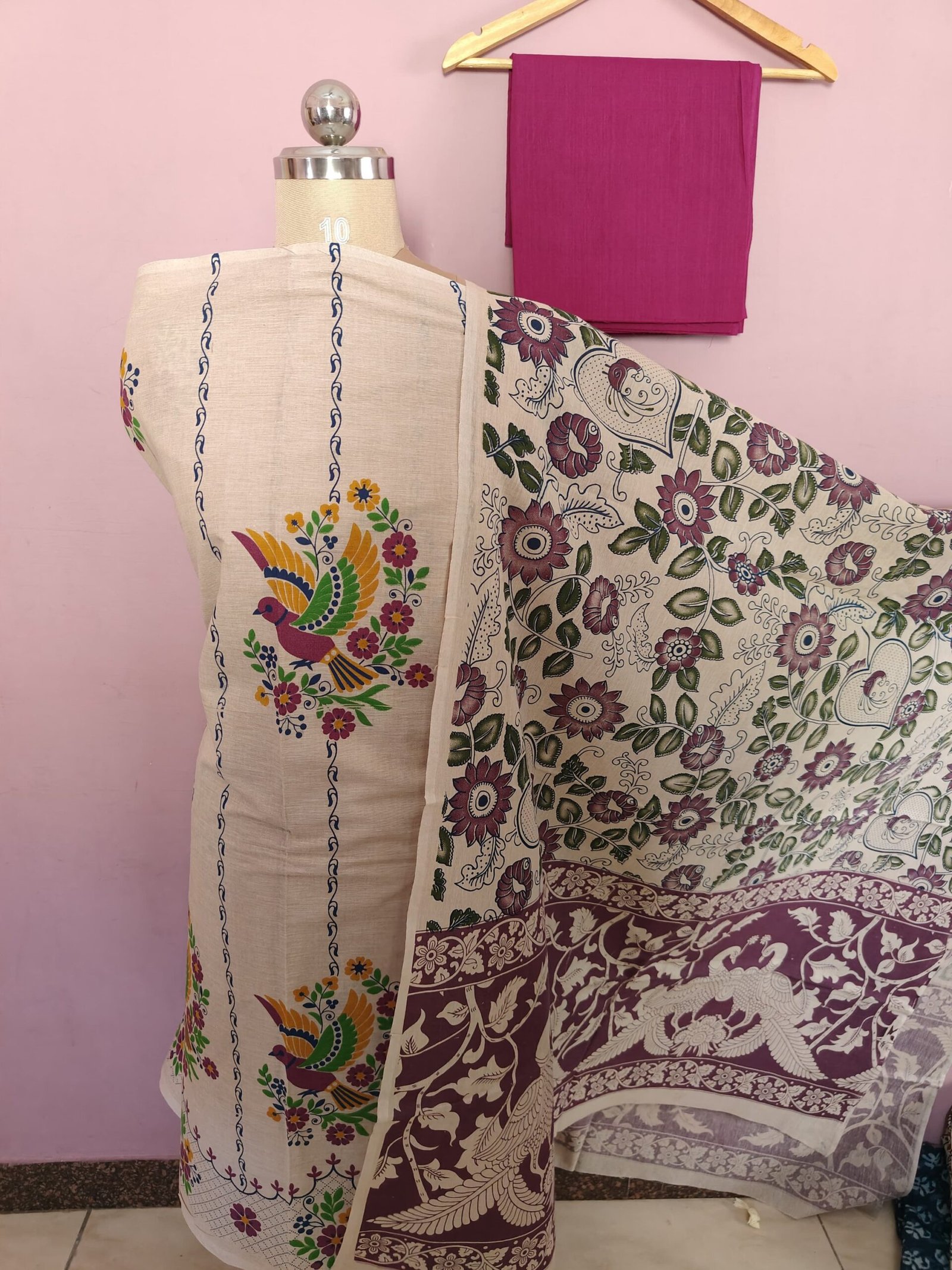 Mangalgiri × Kalamkari Salwar Set - CPK08 - Image 2