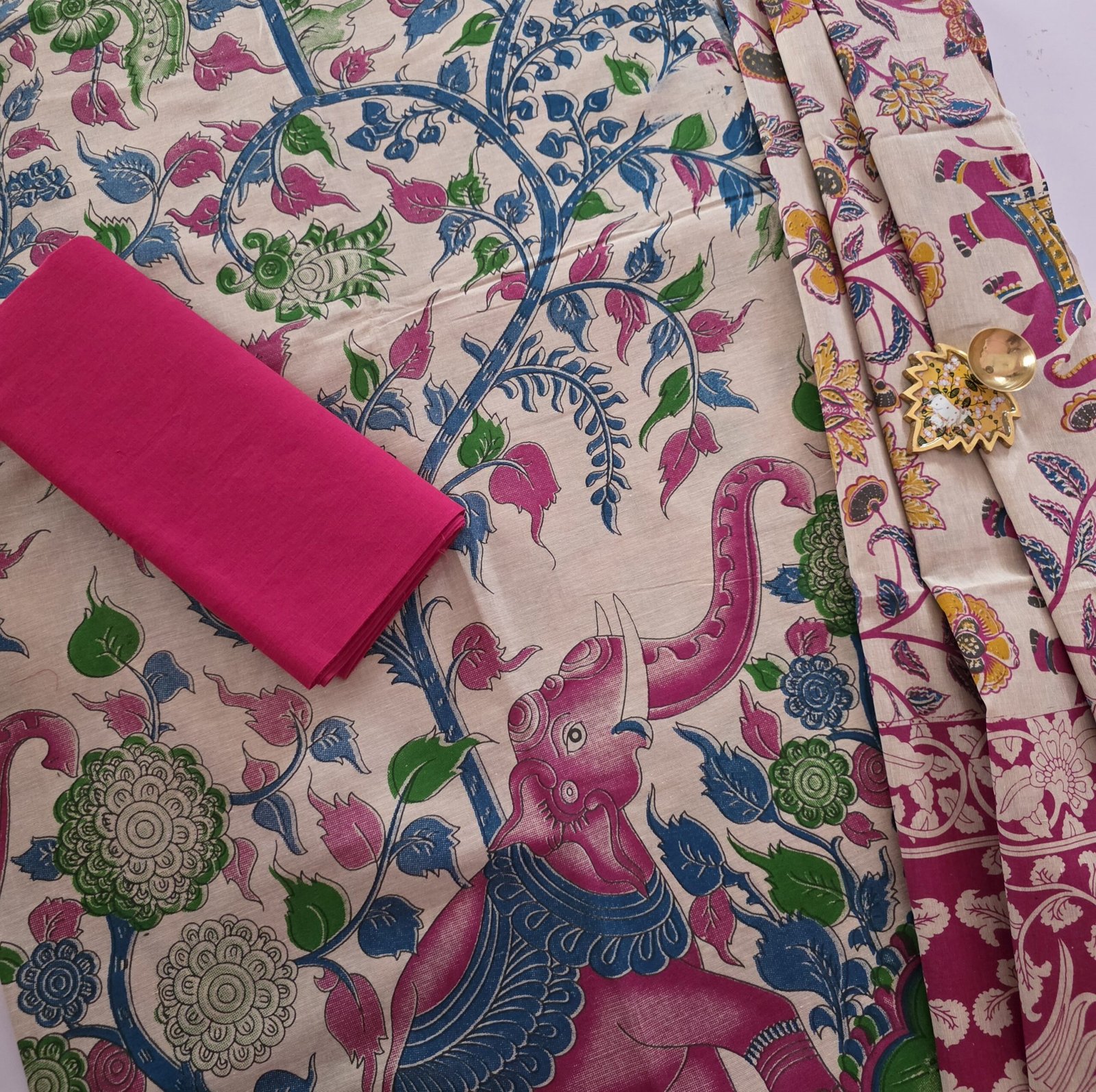 Mangalgiri × Kalamkari Salwar Set - CPK01