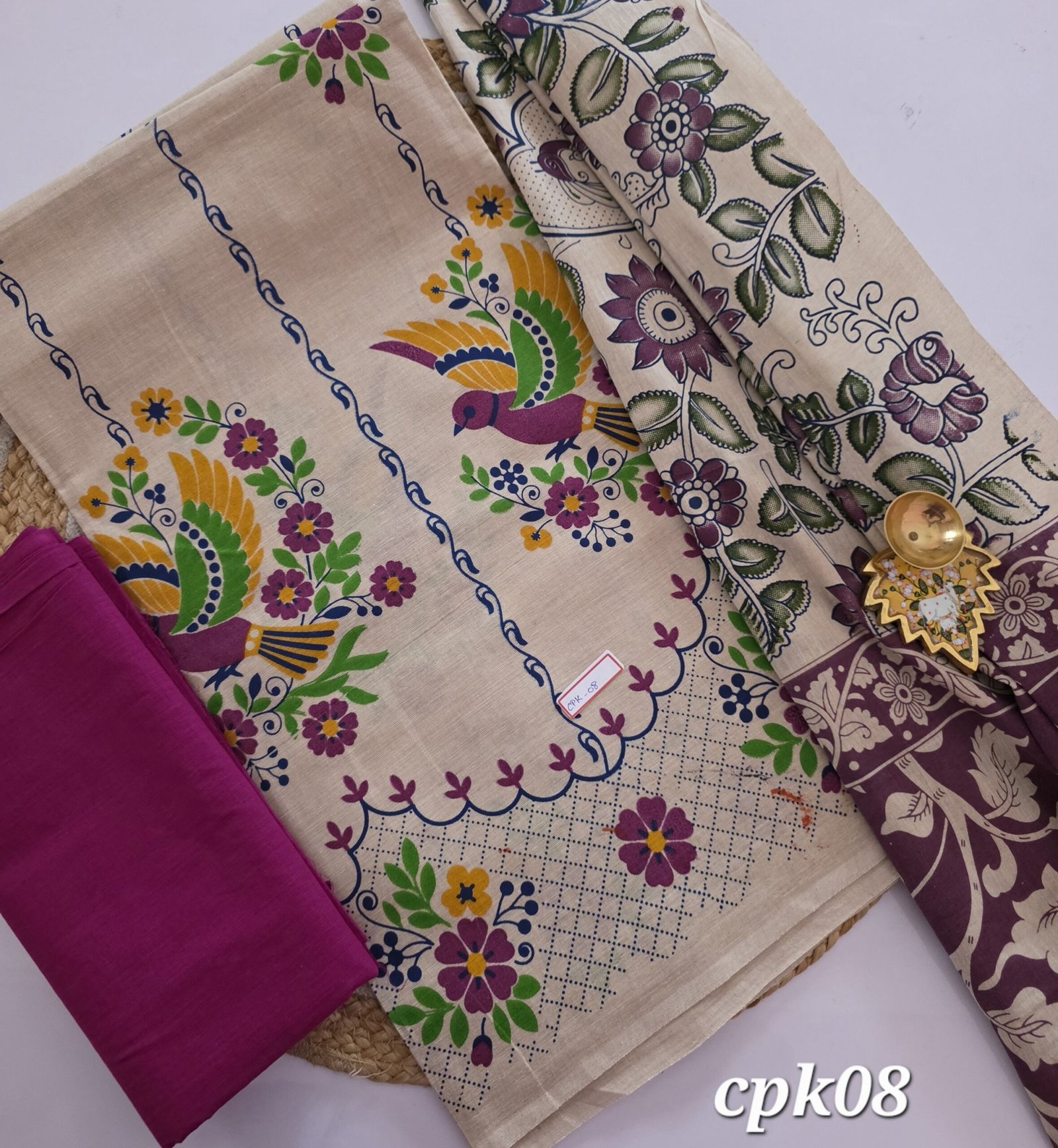 Mangalgiri × Kalamkari Salwar Set - CPK08