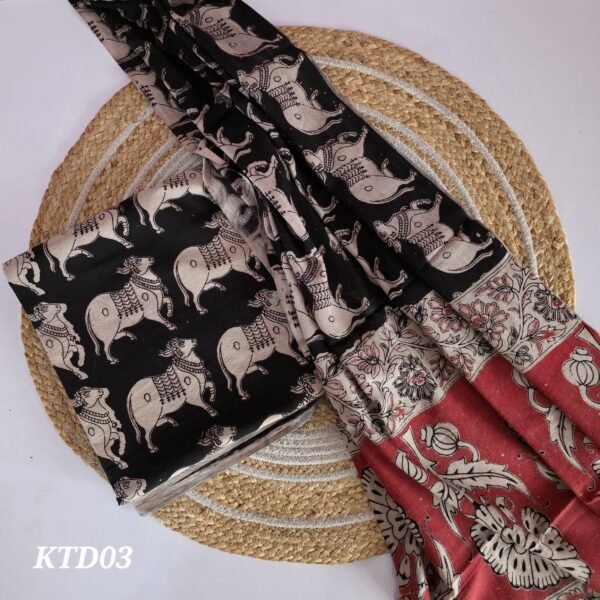 Kalamkari Top and Dupatta Set - KTD03