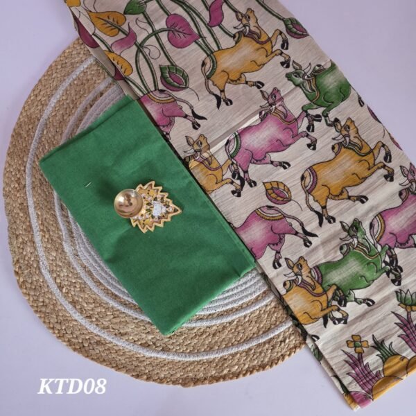Kalamkari Top and Dupatta - KTD08