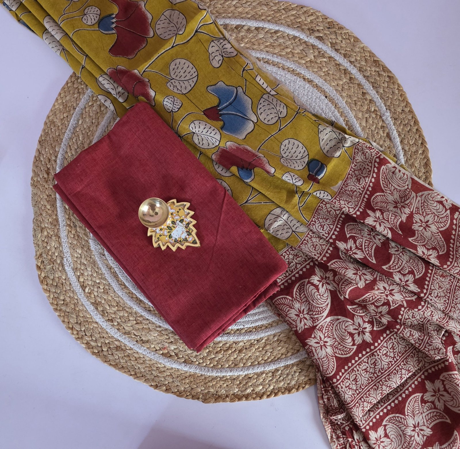 Kalamkari Top and Dupatta - KTD09