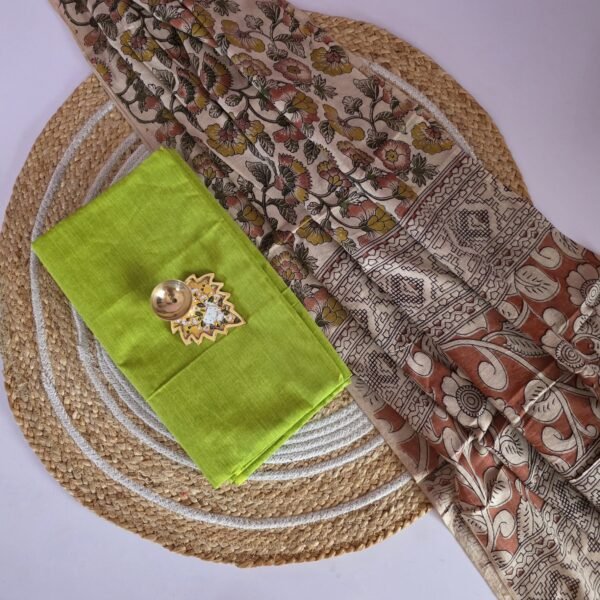 Kalamkari Top and Dupatta - KTD10