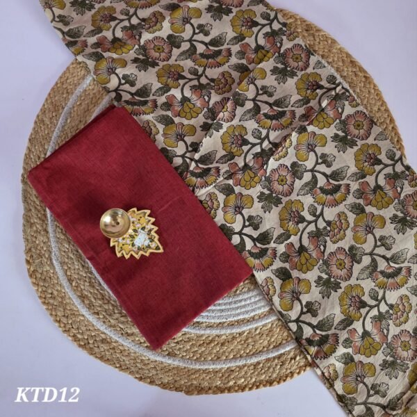Kalamkari Top and Dupatta - KTD12