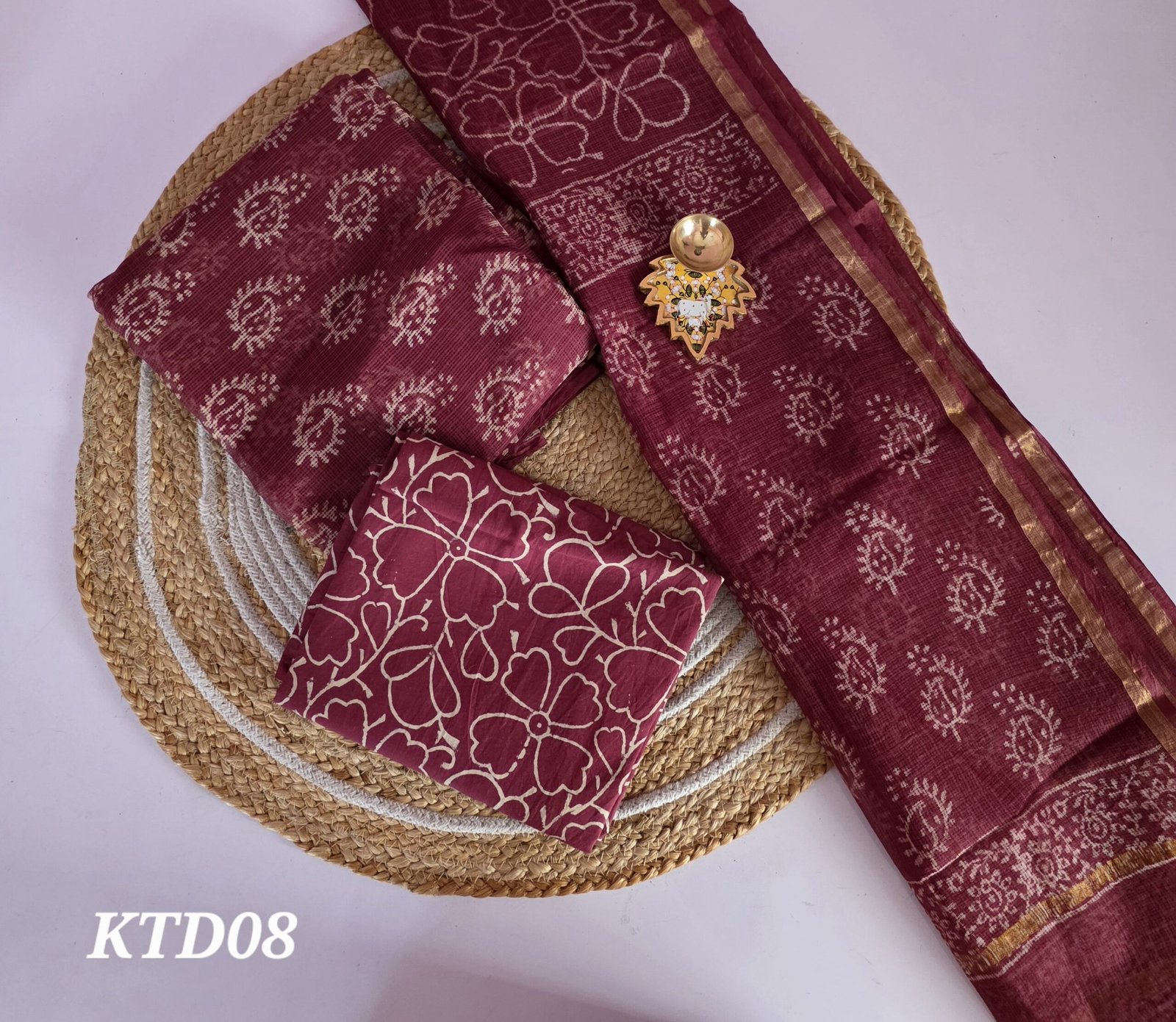 Kota Doria 3pc Set - JKD08 - Image 4