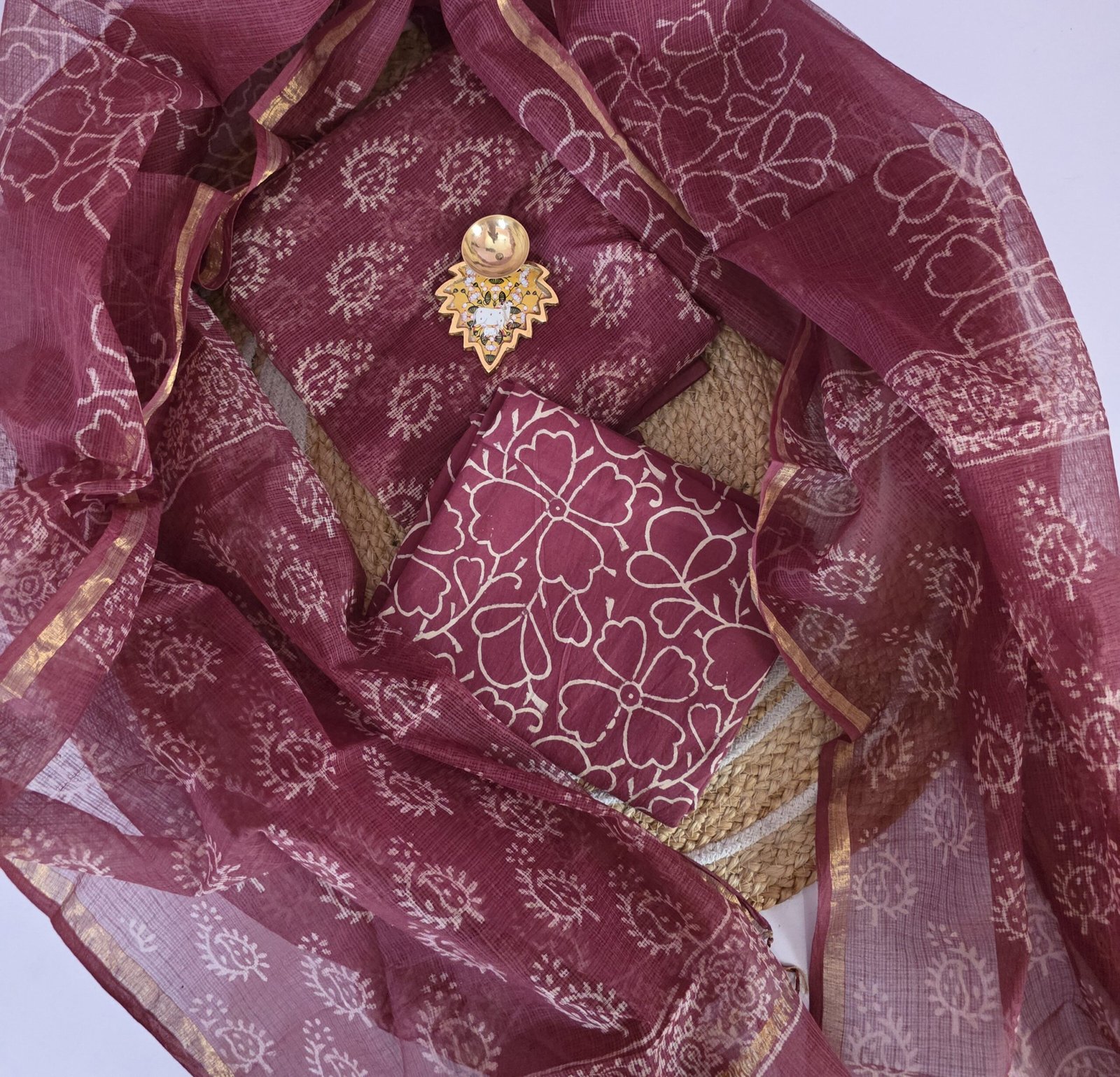 Kota Doria 3pc Set - JKD08 - Image 3