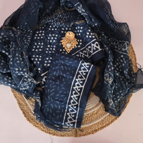 Jaipur Cotton 3Pc Set With Kota Dupatta - JCK10