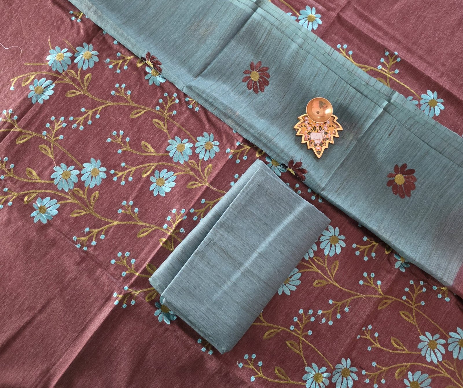 Semi Jute Cotton Embroidery Salwar Set - JCE03 - Image 2