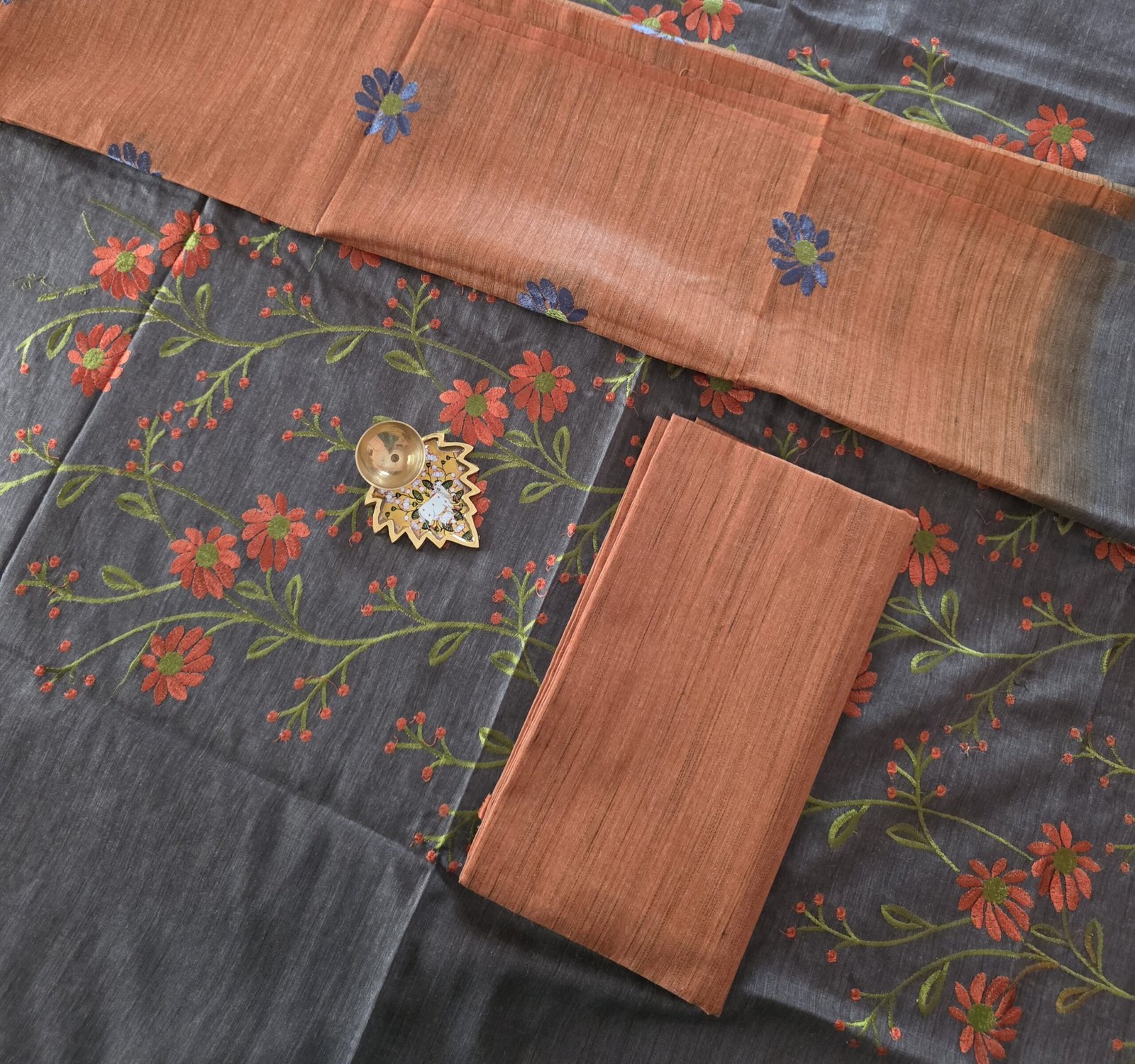 Semi Jute Cotton Embroidery Salwar Set - JCE04 - Image 2