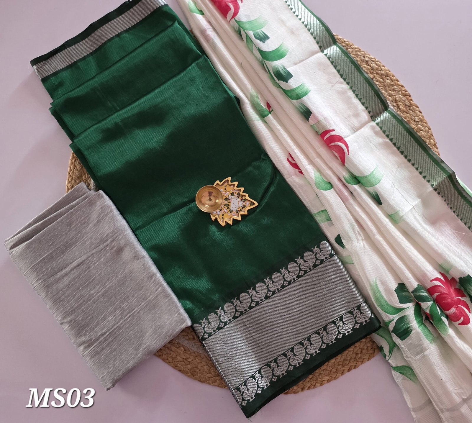 Mangalgiri Silk Salwar Set - MS03 - Image 2