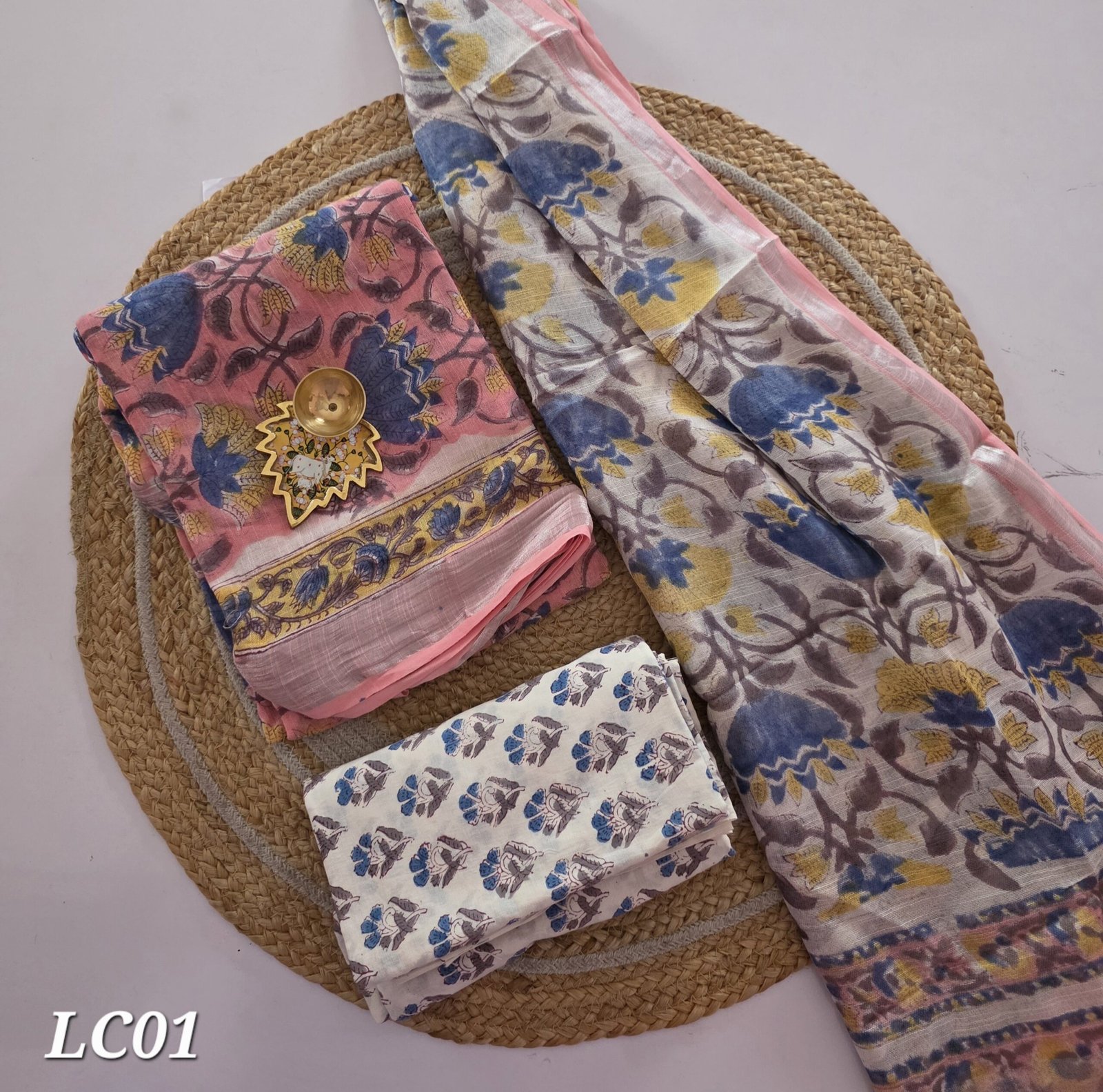 Linen Cotton Jaipur Salwar Set - LC01
