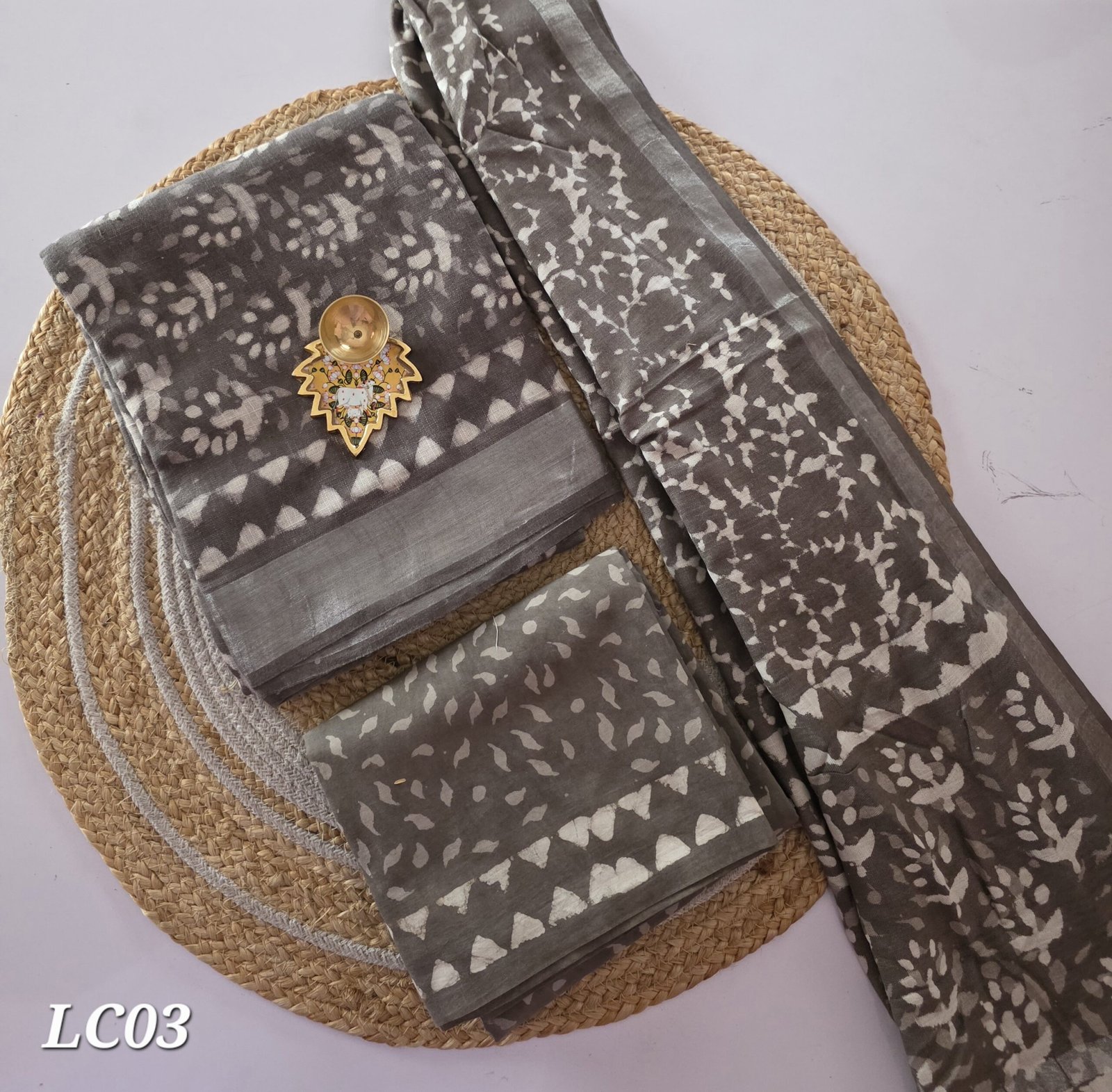 Linen Cotton Jaipur Salwar Set - LC03
