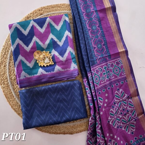 Semi Patola Silk Salwar Set - PT01