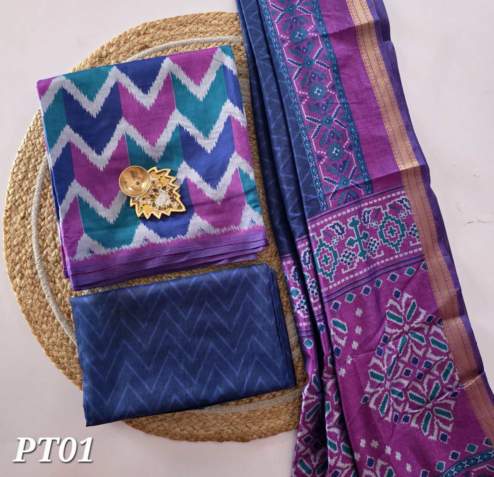 Semi Patola Silk Salwar Set - PT01