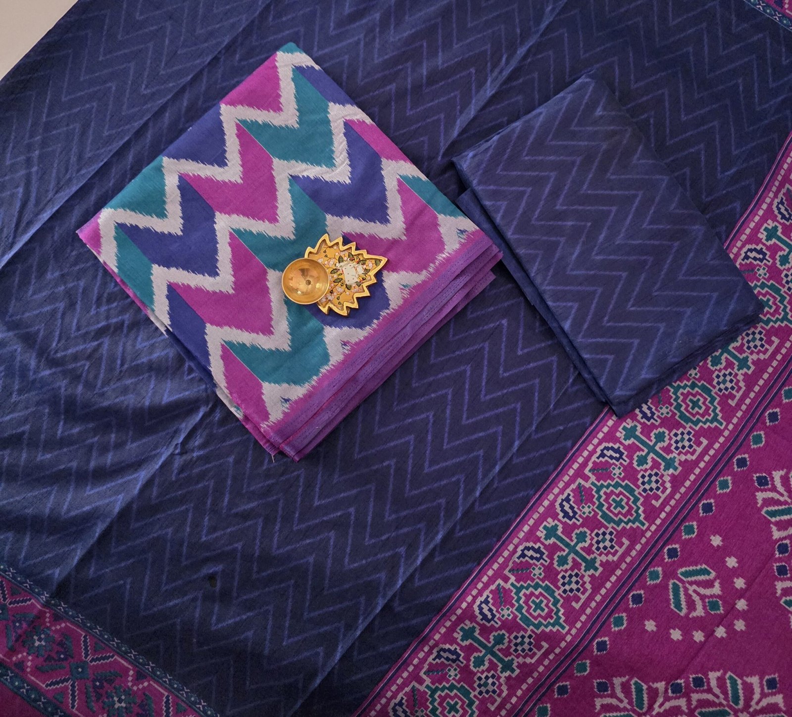 Semi Patola Silk Salwar Set - PT01 - Image 2
