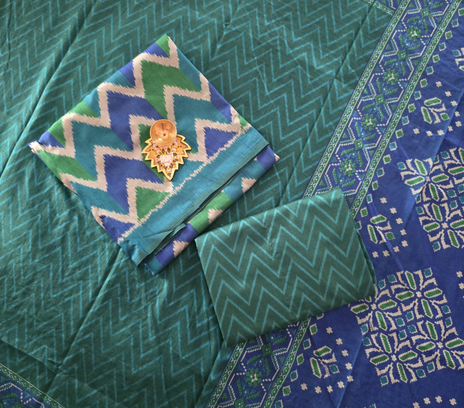 Semi Patola Silk Salwar Set - PT02 - Image 2