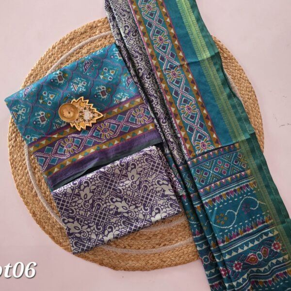 Semi Patola Silk Salwar Set - PT06