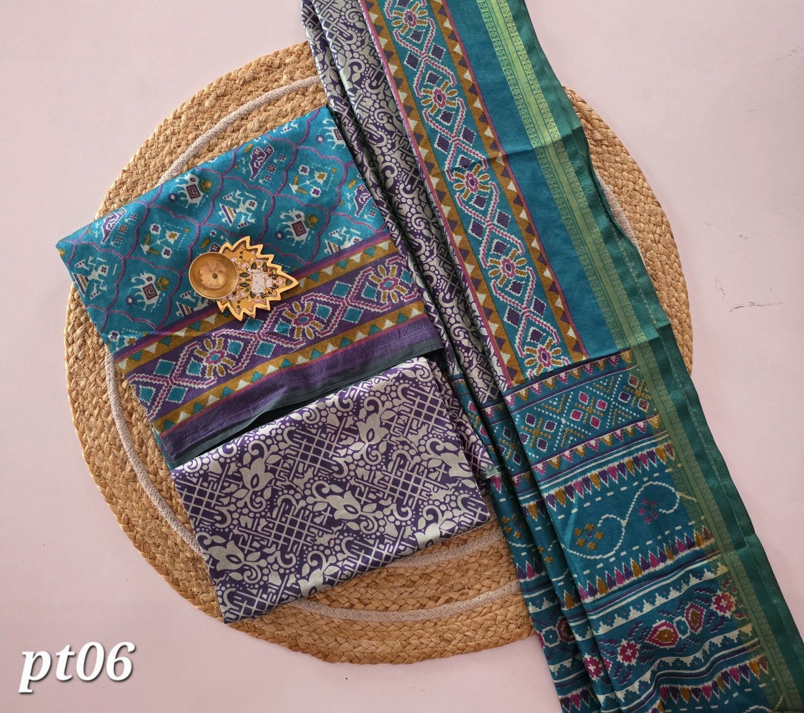 Semi Patola Silk Salwar Set - PT06