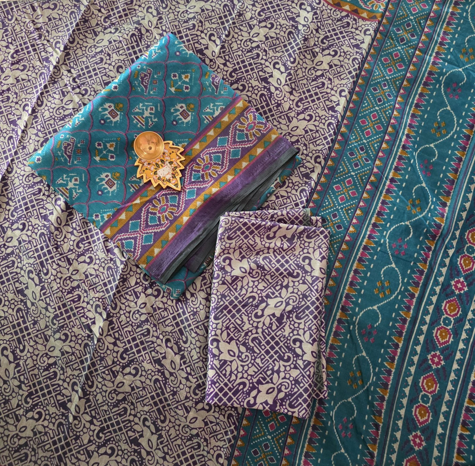 Semi Patola Silk Salwar Set - PT06 - Image 2
