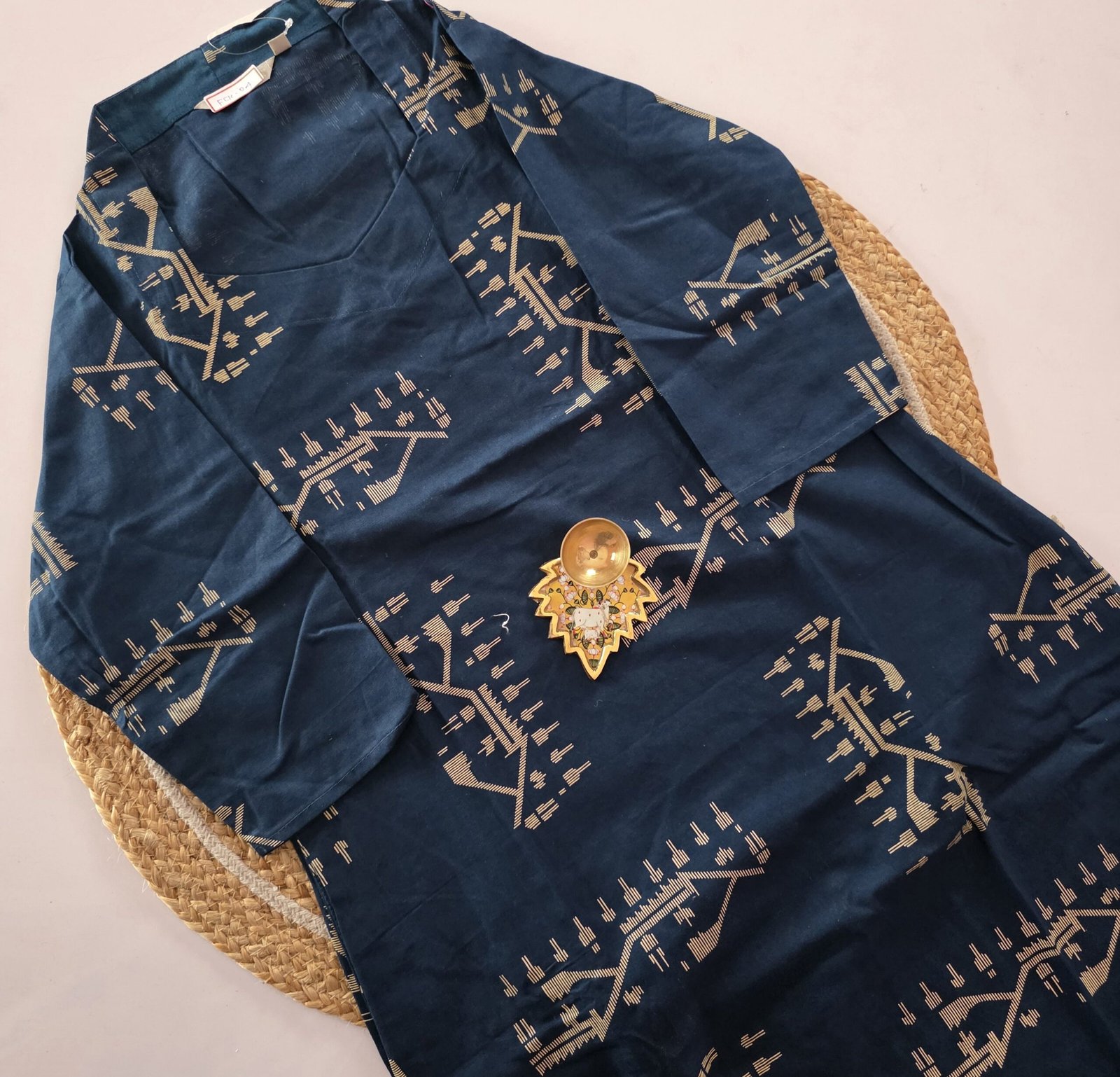 Flex Cotton Kurti - FCK04 - Teal Blue - Image 2