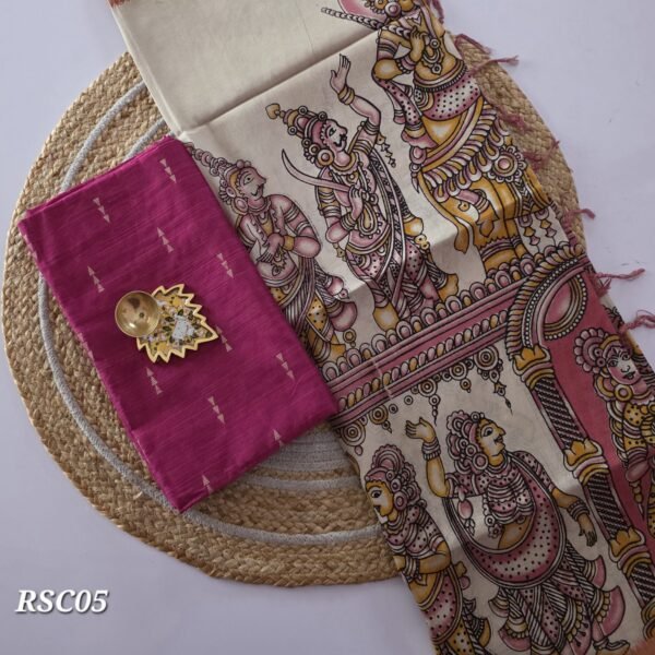 Raw Silk With Chennuri Silk Dupatta - RSC05