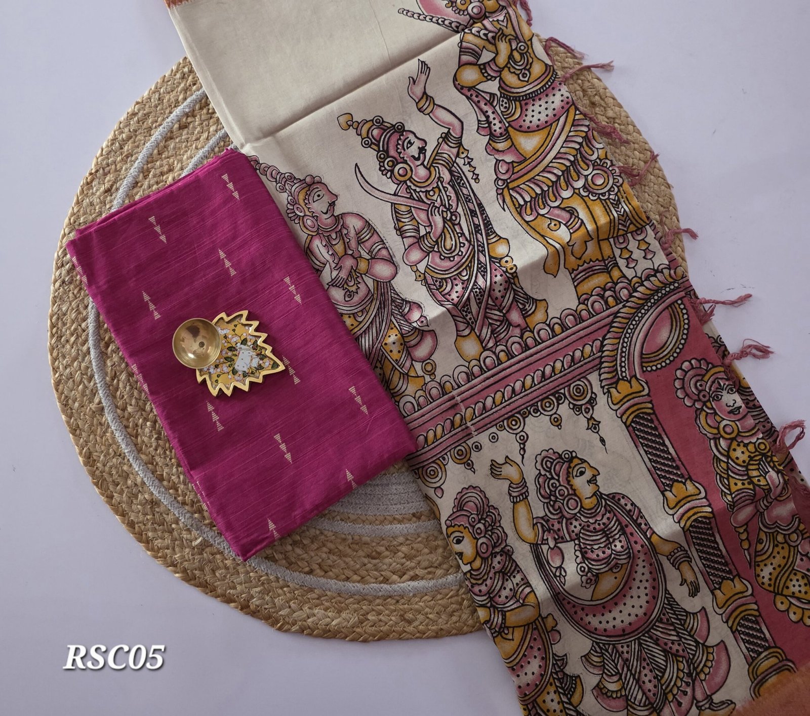 Raw Silk With Chennuri Silk Dupatta - RSC05