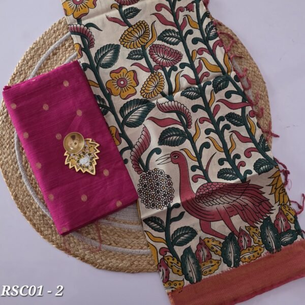 Raw Silk With Chennuri Silk Dupatta - RSC01