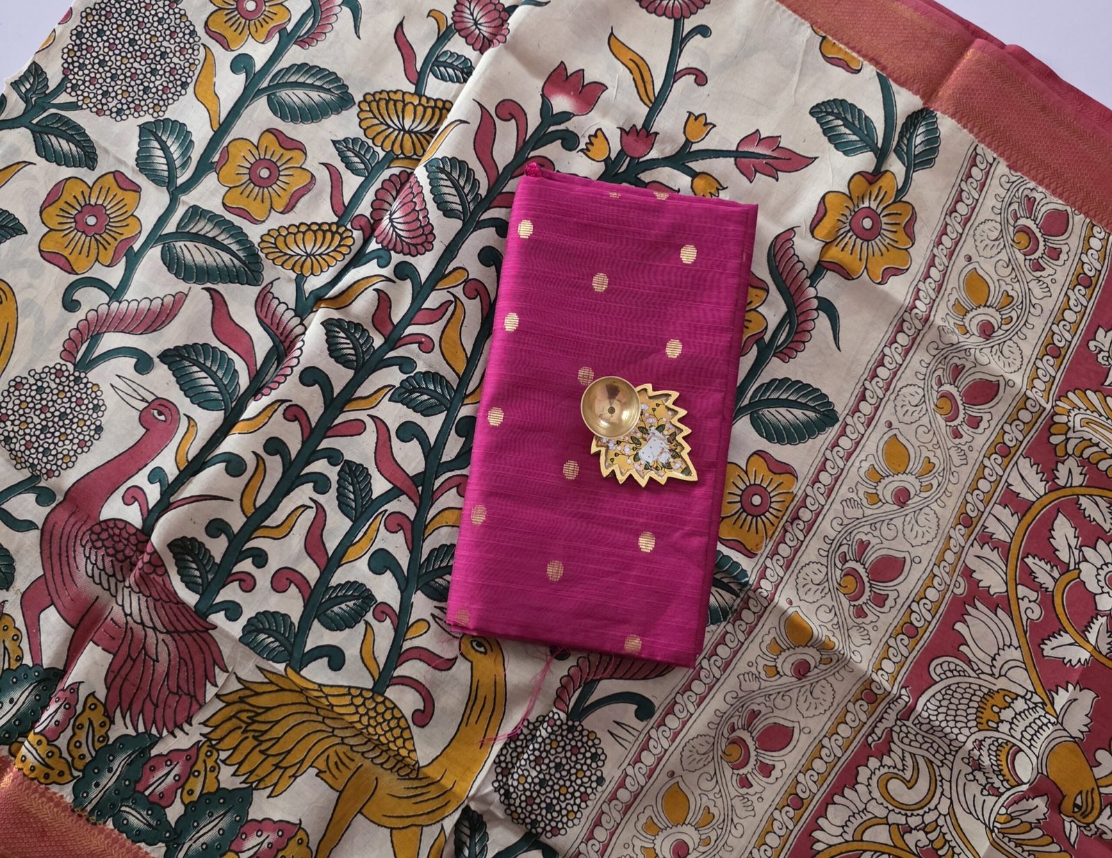 Raw Silk With Chennuri Silk Dupatta - RSC01 - Image 2