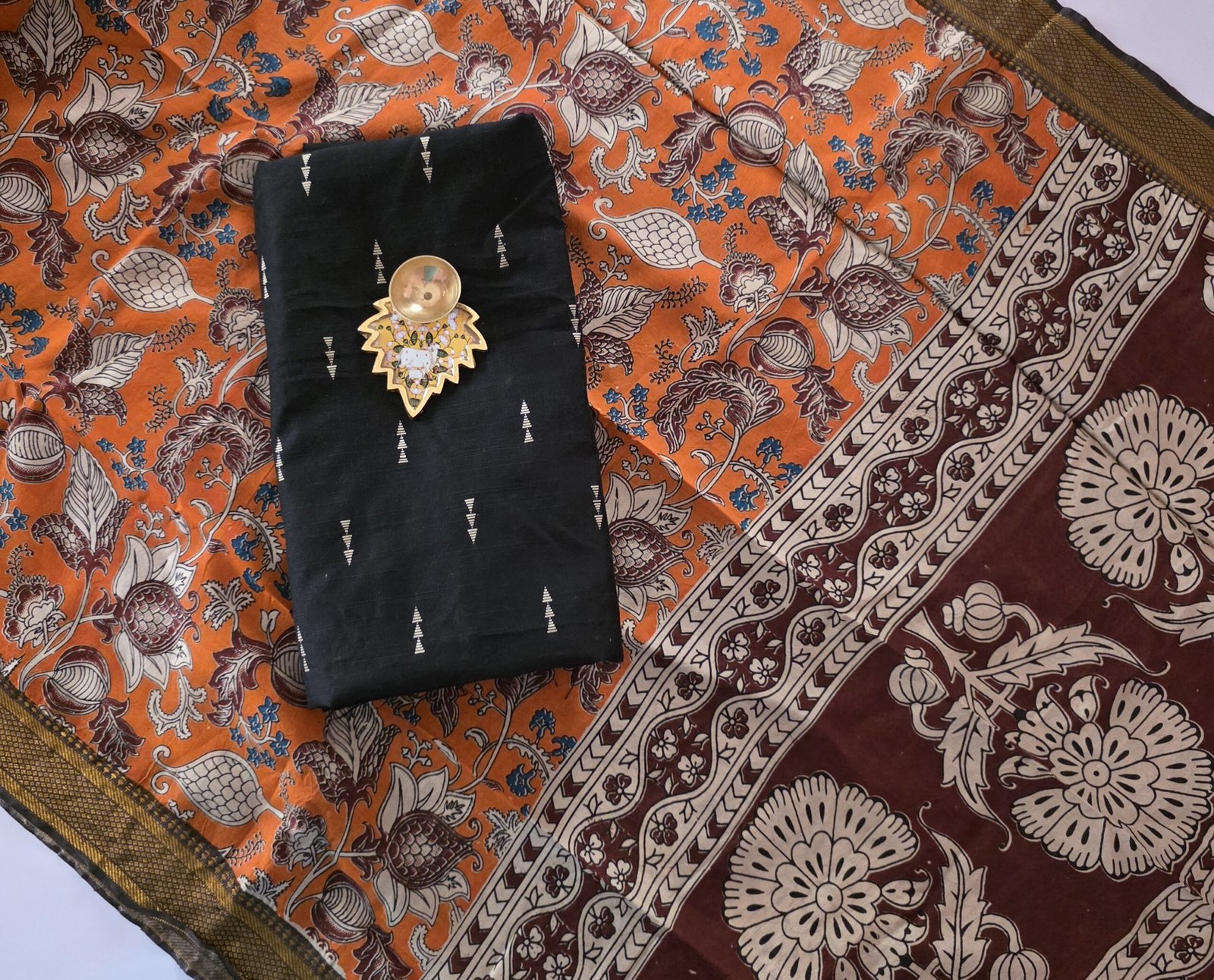 Raw Silk With Chennuri Silk Dupatta - RSC9 - Image 2
