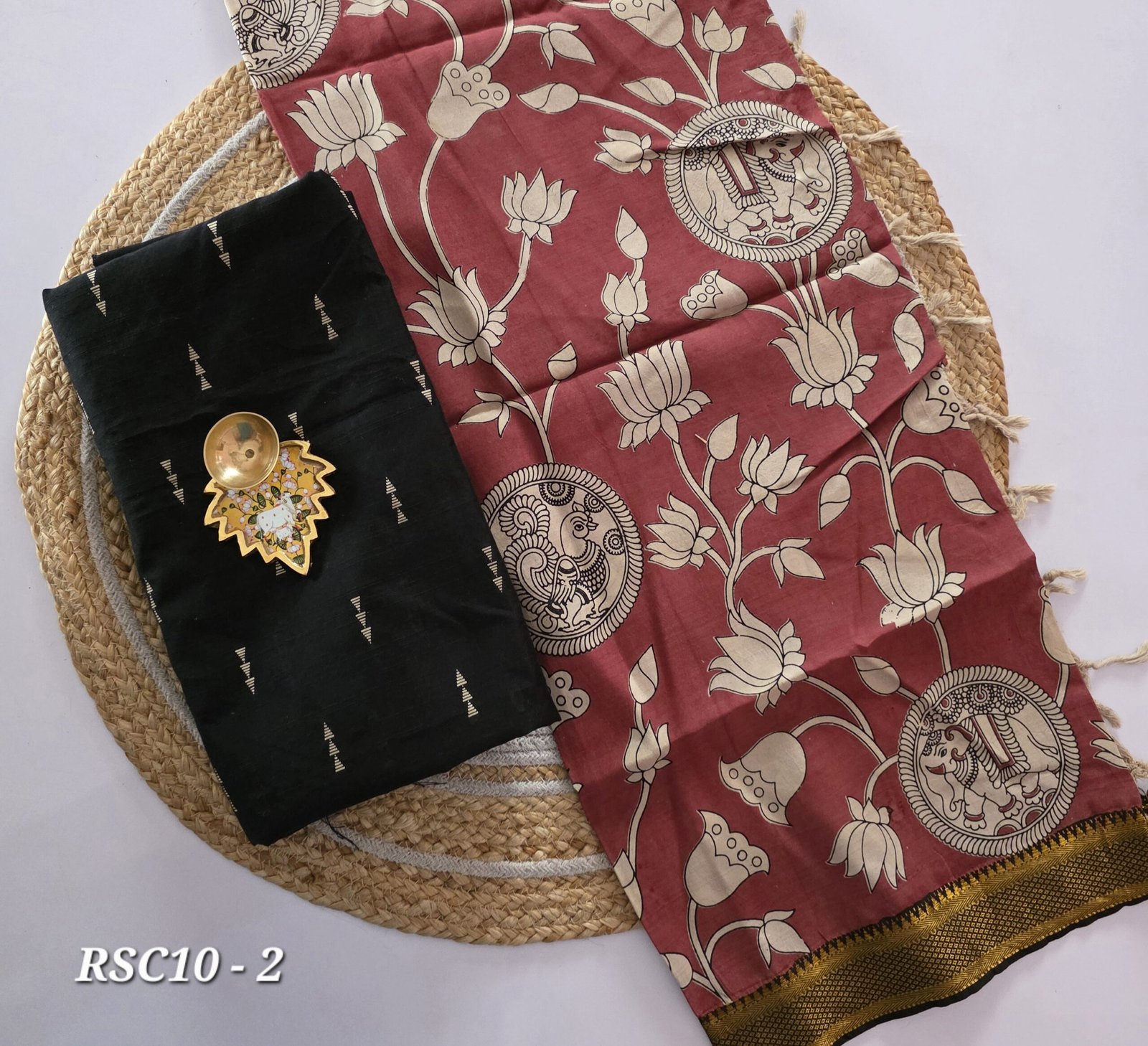 Raw Silk With Chennuri Silk Dupatta - RSC10