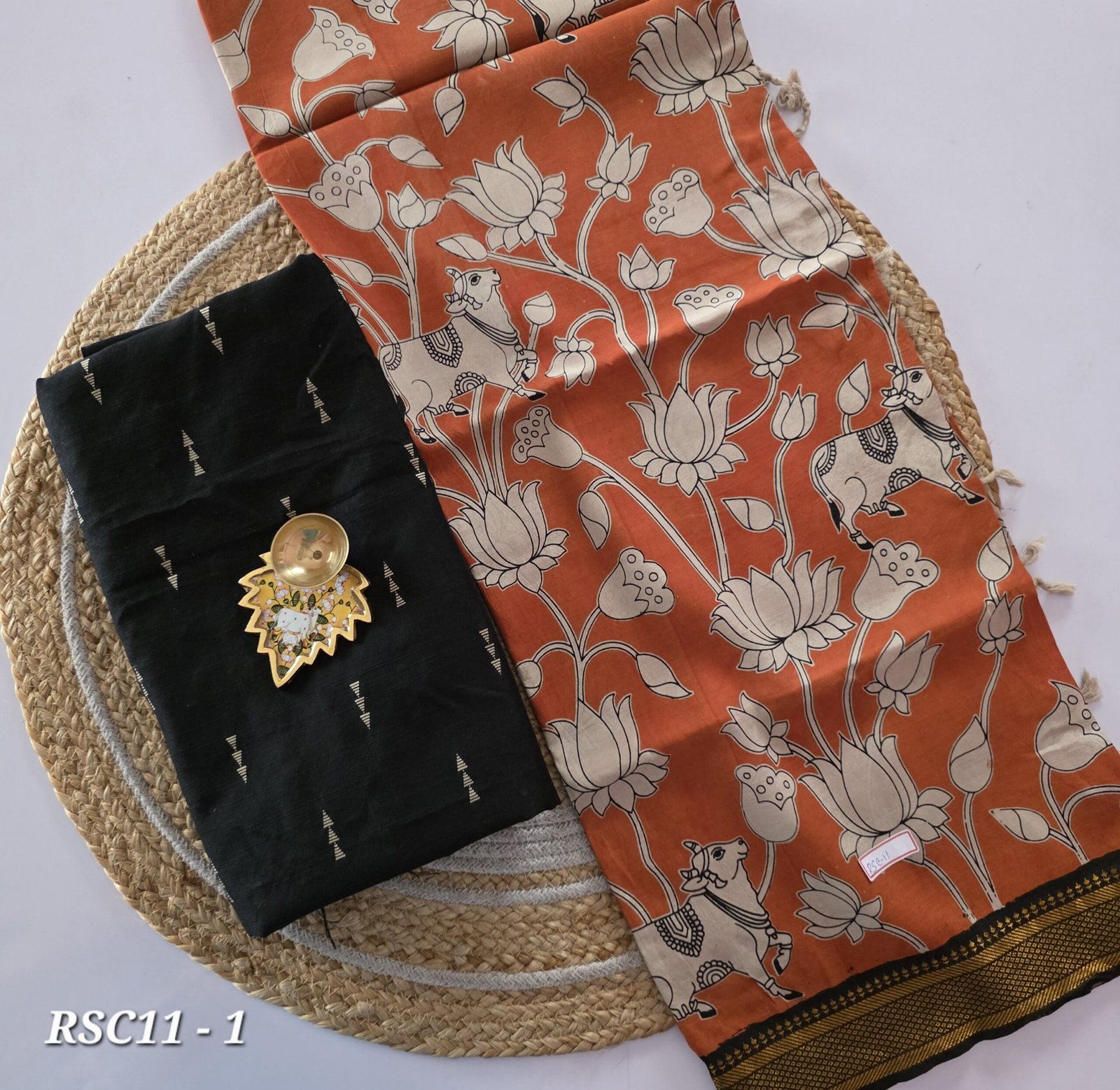 Raw Silk With Chennuri Silk Dupatta - RSC11
