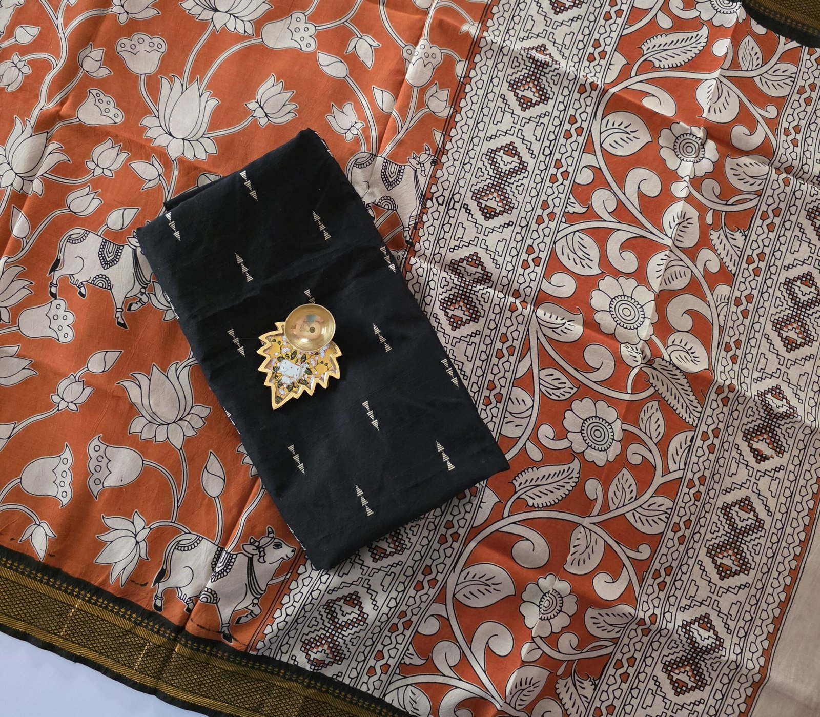 Raw Silk With Chennuri Silk Dupatta - RSC11 - Image 2