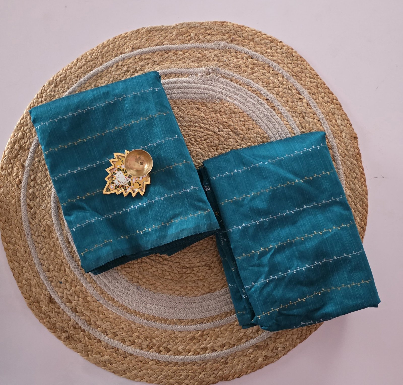 Raw Silk Mix and Match Set - Teal Blue - Image 2