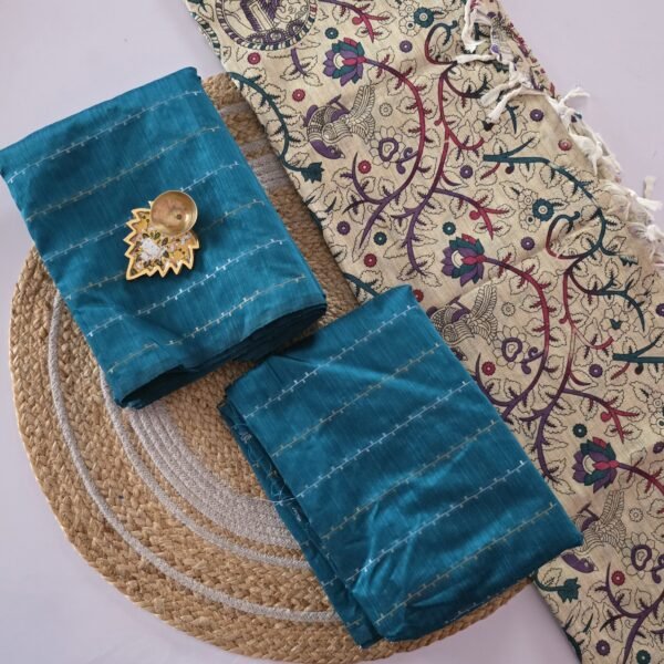 Raw Silk Mix and Match Set - Teal Blue