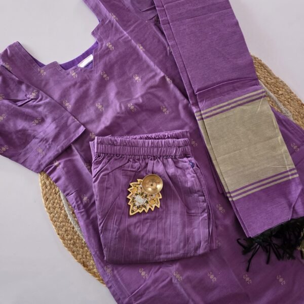 Butter Silk Salwar Set - Ready to Wear - Purple