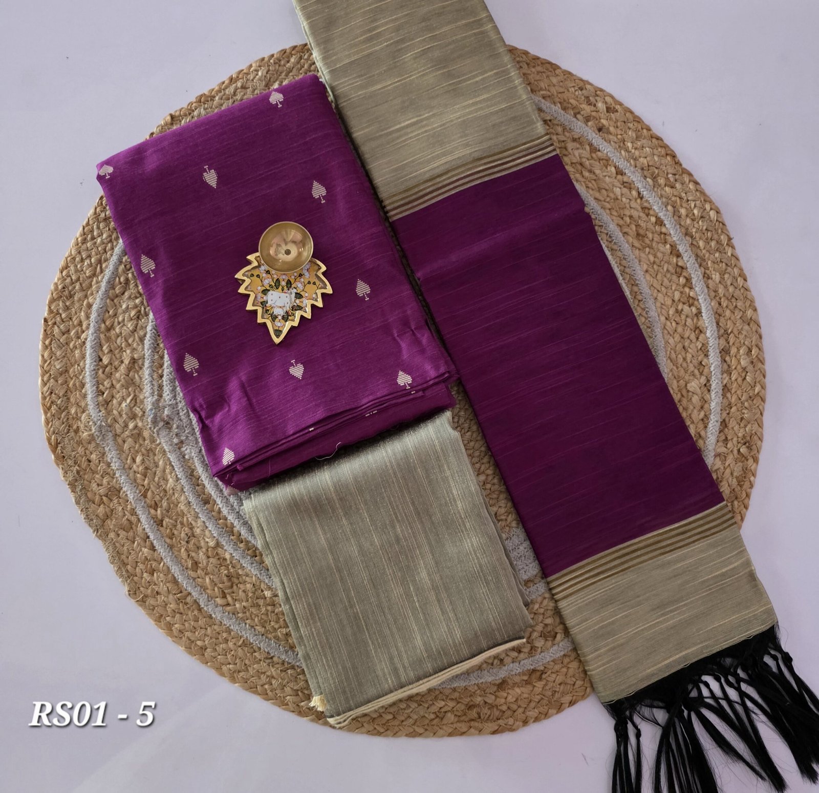 Semi Raw Silk Salwar Set - RS01