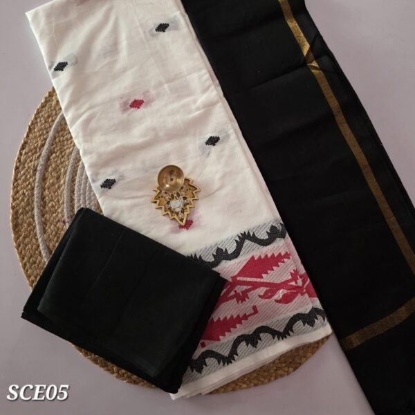 South Cotton Salwar Set with Jamdhani Weaving - SCE05