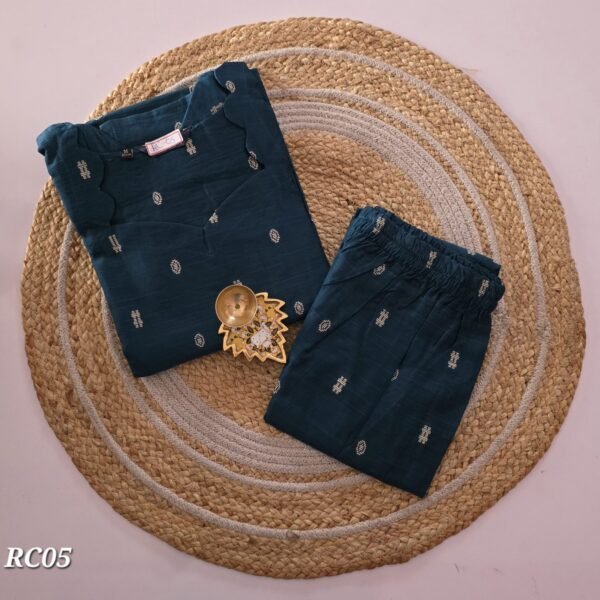 Raw Silk Co Ord Set - RS05 - Teal