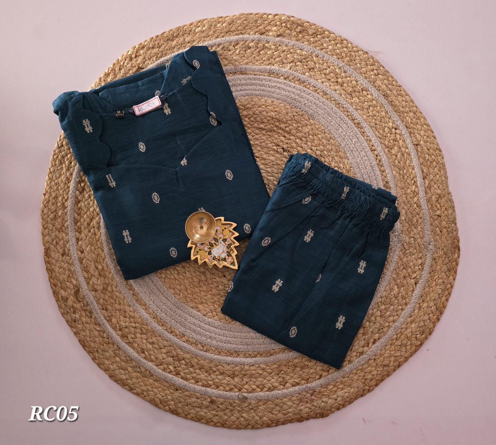 Raw Silk Co Ord Set - RS05 - Teal