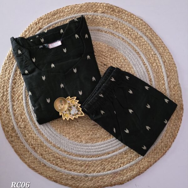 Raw Silk Co Ord Set - RC06 - Black